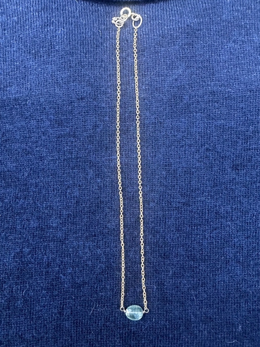 Beautiful Aquamarine Short Necklace.